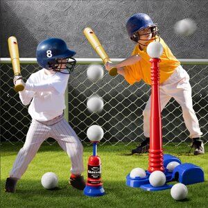 Bennol Baseball Set Toy for Kids T-Ball Toddlers Ball Launcher Sports Set
